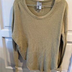 Free People “ We The Free “ Waffle Print Long Sleeve Shirt sz XS